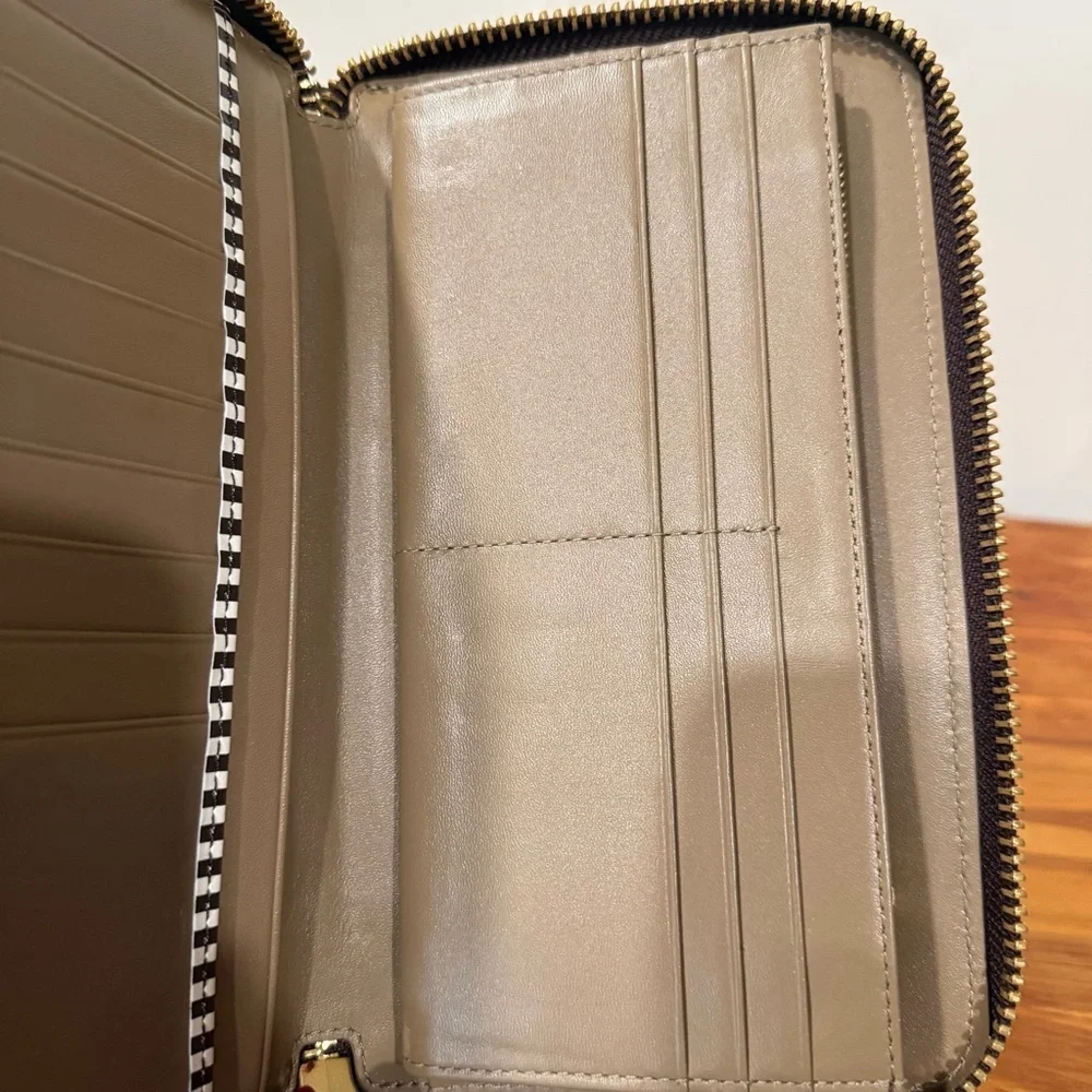 NWT Henri Bendel Mercer Dark Brown Portfolio Wallet $198 Retail